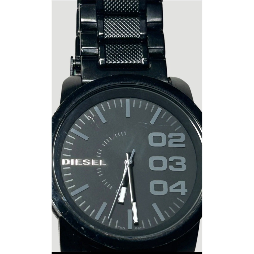 Diesel Men's Double Down Black Stainless Steel Watch DZ1371 - Picture 2 of 9